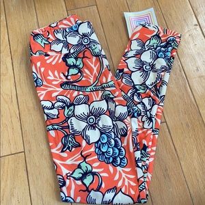 Lularoe Floral Leggings OS